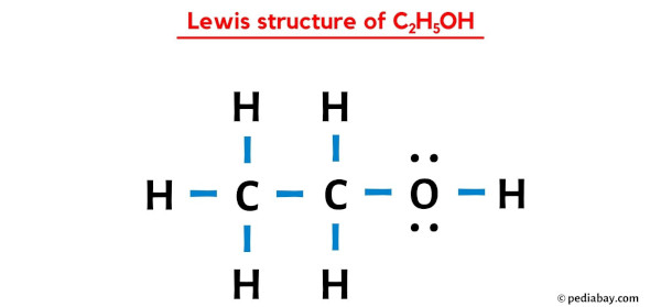 Lewis structure of C2H5OH