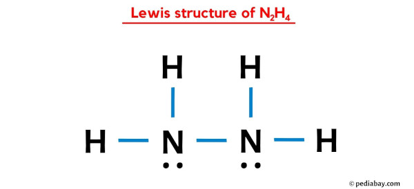 Lewis structure of N2H4
