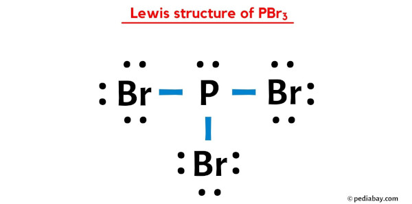 Lewis structure of PBr3