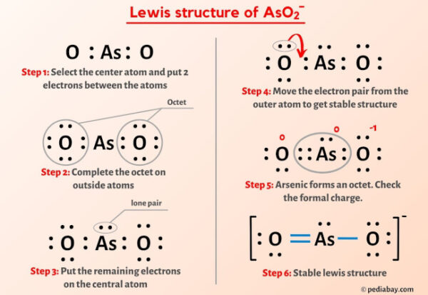 AsO2- Lewis Structure in 6 Steps (With Images)