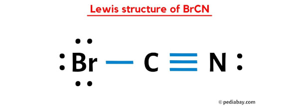 lewis structure of BrCN