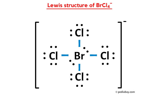 lewis structure of BrCl4-