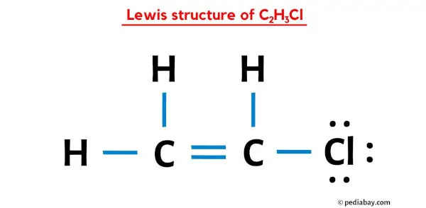lewis structure of C2H3Cl