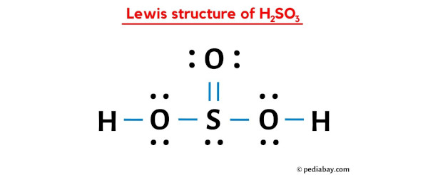 lewis structure of H2SO3