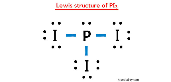 lewis structure of PI3